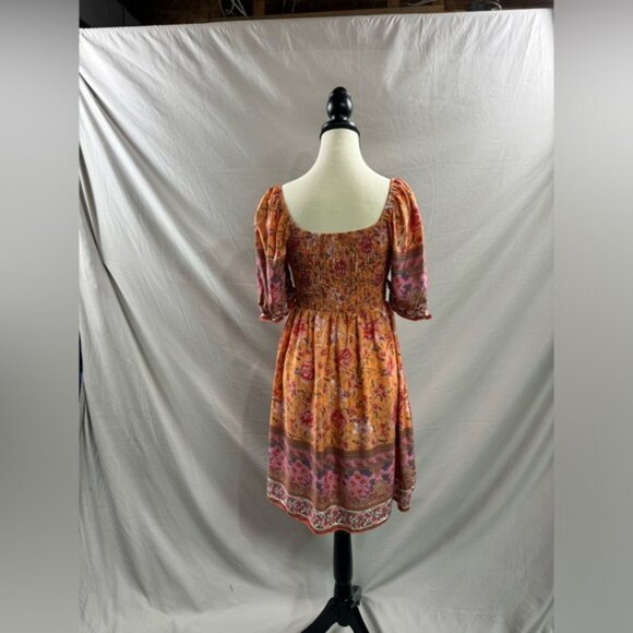 Boho Floral Print Ruffle Sleeve Dress - Picture 5 of 9